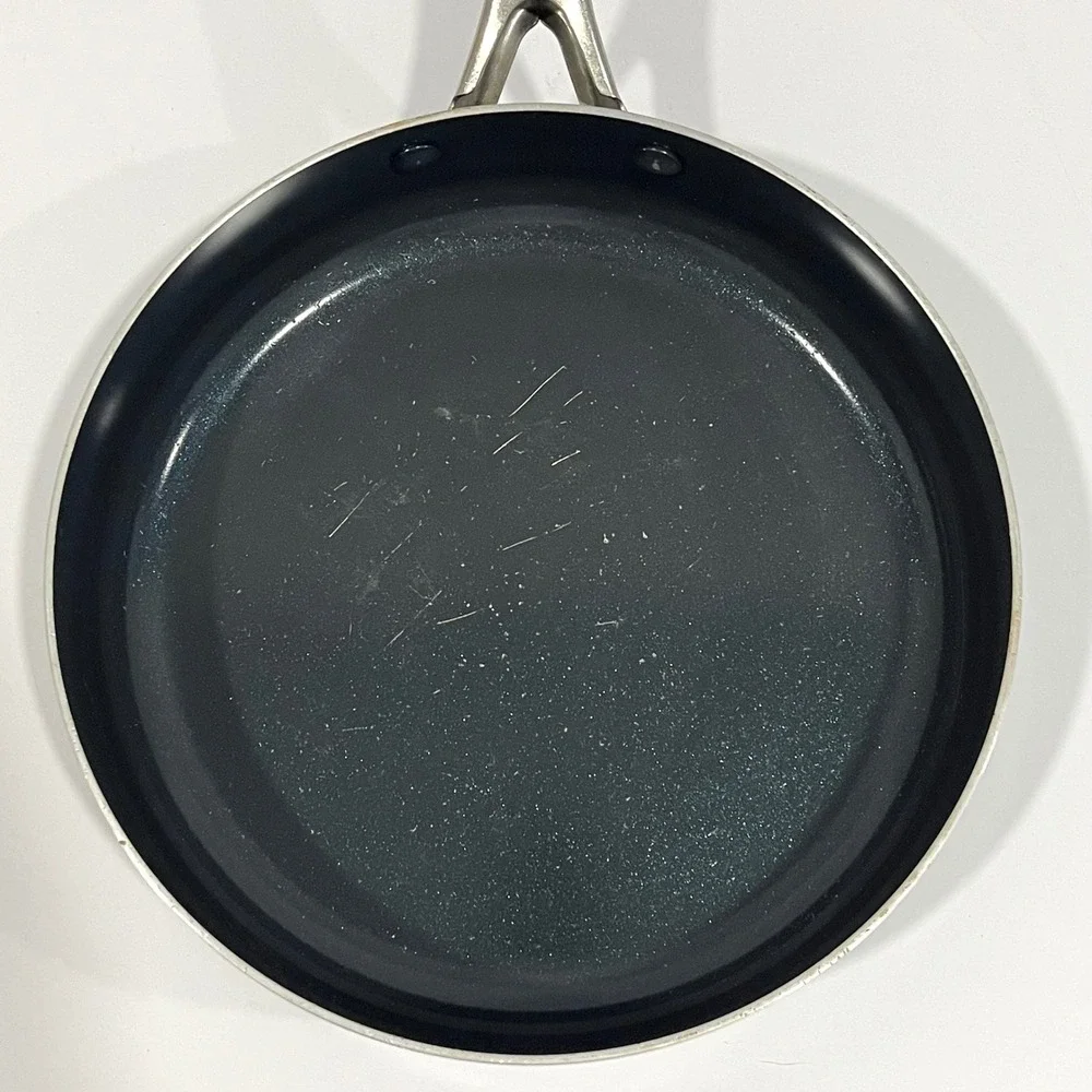 Blue Diamond Set of 3 Ceramic Non-Stick Frying Pans Pot Blue Stainless Handle